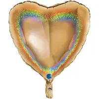 Ballongkungen AB Folieballon hart glitter goud (46cm)
