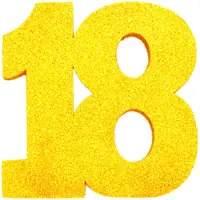 Sans marque Verjaardag tafeldecoratie goud 18.
