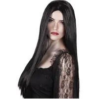 Boland pruik Heks dames synthetisch zwart