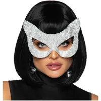Leg avenue Faux rhinestone cat mask