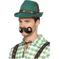 Smiffys Oktoberfest hoed deluxe groen | tiroler hoofddeksel (groen)