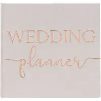 Ginger Ray Weddingplanner Suede grijs met rosé gouden letters bruiloft 48 pagina's