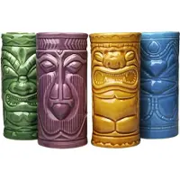 Mikamax Tiki Mug Set - Tiki Glazen - Set van 4 - 420 ml
