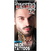 Fancydresswarehouse Neptatoeage Neck Tattoo Tiger Polyester
