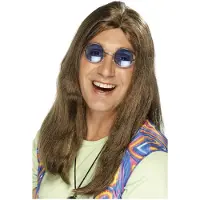 Smiffys Leuke bruine pruik hippie Neil