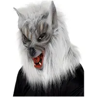 Smiffys Mooi grijs wolven masker latex