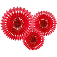 Party Deco Partydeco - Honeycomb set rood (3stuks)