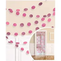 Amscan Hangdecoratie Fuchsia Glitter Cirkels