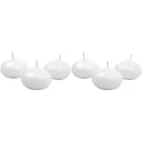 Party Deco Drijfkaarsen, Kleur Mat Wit, ø 4 cm, Brandtijd 2 Uur Per Kaars