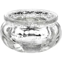 Party Deco Partydeco - Zilveren theelichthouder 3 cm - 4 stuks
