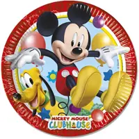 Globos Nordic Vegaoo - 8 kleine kartonnen Mickey Mouse borden