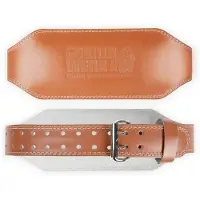 Gorilla wear Halterriem - 6 Inch Padded Leren Lifting Belt - Bruin - S/M