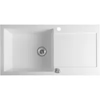 Sapho spoelbak 97x50cm met kraangat wit graniet