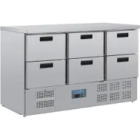 Polar G-serie koelwerkbank met 6 laden
