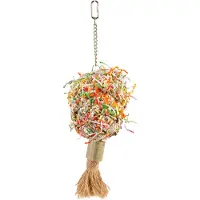 Flamingo Vogelspeelgoed papyr parkiet bouket groot kleur multi 41 cm Flamingo