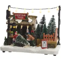Lumineo Kerstdorptafereel Met Bomen