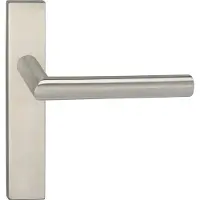Impresso Deurkruk - Harrow - Voor binnen - Vierkant deurschild - RVS - 2 stuks