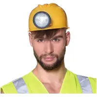 Boland Bouwvakkers helm met licht (geel)