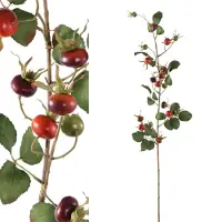 Ptmd collection | Kunstbloem rozenbottel Rose kunststof rood 60x20x105 cm kunstbloemen | NADUVI
