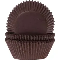Cake Supplies Cupcake Vormpjes - Bruin - pk/50 - Baking Cups voor Muffins en Cupcakes
