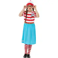 Partyking - Where's Wally? Wenda Deluxe Kinder Kostuum - Kids tm 9 jaar - Rood/Wit