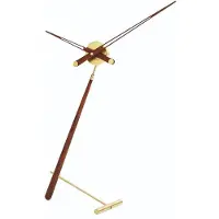 Nomon Puntero Tafelklok Polished Brass and Walnut Wood | Puntero G
