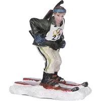 Luville Kerstdorpminiatuur Biatlon Skiër 6 X 4 X 6,5 Cm