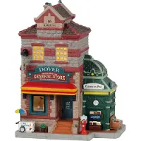 Lemax Dover general store and newsstand b/o led Kersthuisje