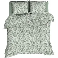 Satin d'or Dekbedovertrek Blake Dusty Green Satijn-200 x 200 / 220 cm | 2-Persoons