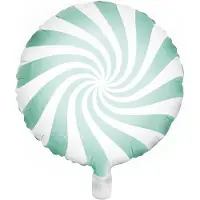 Partyxplosion Partydeco - Folieballon candy swirl mintgroen