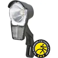 Spanninga Moderne LED-koplamp - geïntegreerde reflector - batterijvoeding - veelzijdige montage - 4 Lux - inclusief batterijen