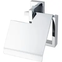 Haceka Edge toiletrolhouder met klep chroom