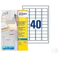 Avery Etiket J8654-25 45.7x25.4mm wit 1000 stuks