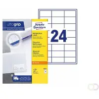 Avery Zweckform AVERY ultragrip Universele etiketten 3664 Permanent klevend A4 Wit 70 x 33,8 mm 100 Vellen à 24 Etiketten