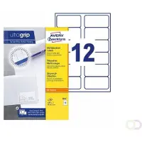 Avery ultragrip Universele etiketten 3661 Permanent klevend A4 Wit 70 x 67,7 mm 100 Vellen à 12 Etiketten