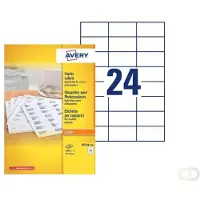 Avery Kopieeretiketten 70 x 36 mm, wit, Kopieerapparaat, permanent klevend DP246-100