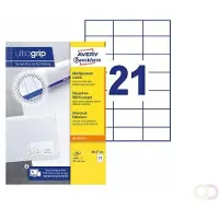 Avery Zweckform universele etiketten 3652-200, ultragrip, 70 x 42,3 mm, 4200 + 420 stuks