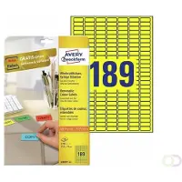Avery Zweckform L6037-20 verwijderbare etiketten A4 25,4 x 10 mm geel (3780 etiketten)