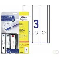 Avery Zweckform AVERY ultragrip Ordnerrugetiketten Permanent klevend Breed L6059-25 A4 5,9 x 29,7 cm Wit 30 Vellen à 4 Etiketten