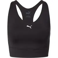 Puma Mid Impact All-In Long Line Bra Dames Sportbeha - Zwart - Maat XL