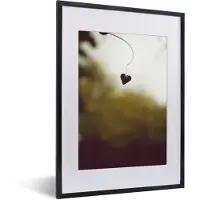 PosterMonkey Fotolijst incl. Poster - Hartje - Bladeren - Herfst - 30x40 cm - Posterlijst