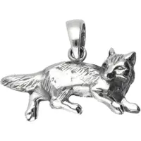 MOOYE ® - Collectie Zilveren Vos omkijkend kettinghanger