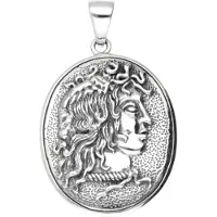 MOOYE ® - Collectie Zilveren Medusa amulet kettinghanger