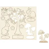 Packlinq DIY Houten figuren, L: 15,5 cm, B: 17 cm, dikte 3 mm, 1 doos