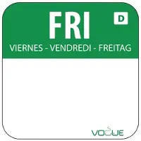 Vogue Oplosbare voedsel stickers vrijdag/groen Vogue, rol 1000
