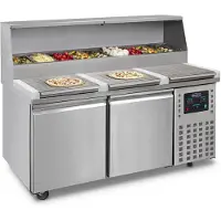 CombiSteel PIZZAWERKBANK COMBISTEEL, 2 DEUREN, 166(B)x83(D)x136(H)cm, 230V/300W