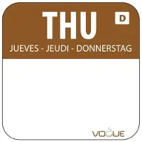 Vogue Oplosbare voedsel stickers donderdag/bruin Vogue, rol 1000