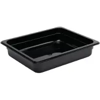 Vogue Gastronormbak Vogue, polycarbonaat, zwart, GN1/2, 100mm diep