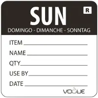 Vogue Kleurcode sticker zondag Vogue, 500 stuks