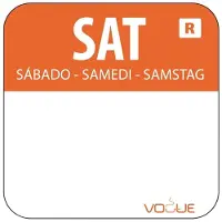 Vogue Kleurcode sticker zaterdag/oranje Vogue, 1000 stuks